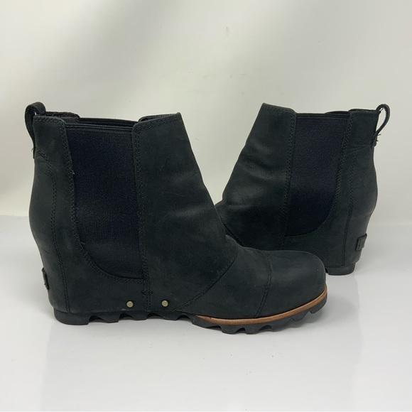Sorel Shoes - SOREL Women’s Lea Wedge Leather Booties. Black. Size 10.5.